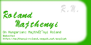 roland majthenyi business card